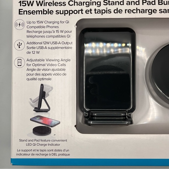 BNIB WIRELESS CHARGING STAND AND PAD BUNDLE - Picture 8 of 8
